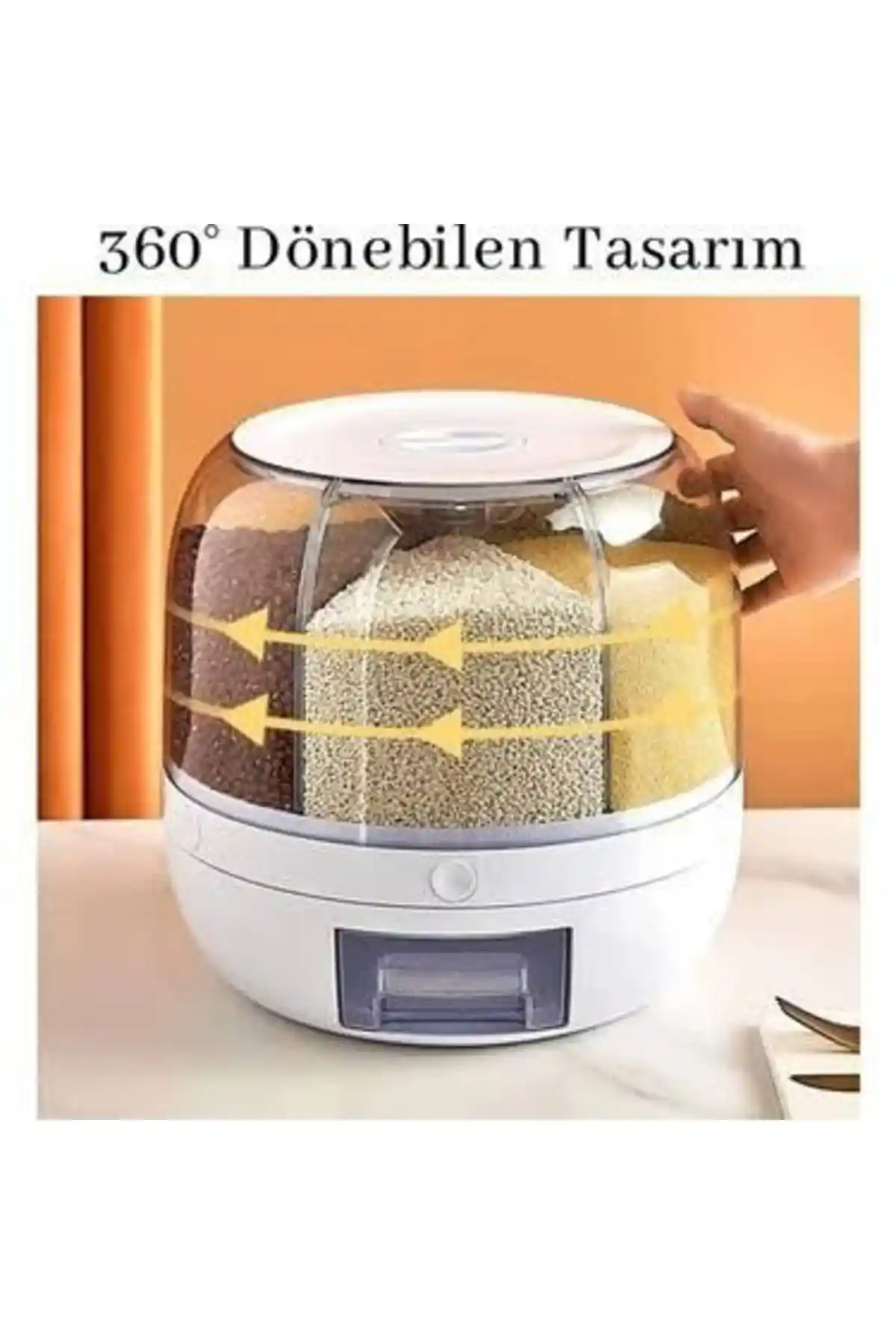 Dönen Bakliyat Kabı ile Mutfakta İşlevsellik ve Estetik Birlikte Sağlanır