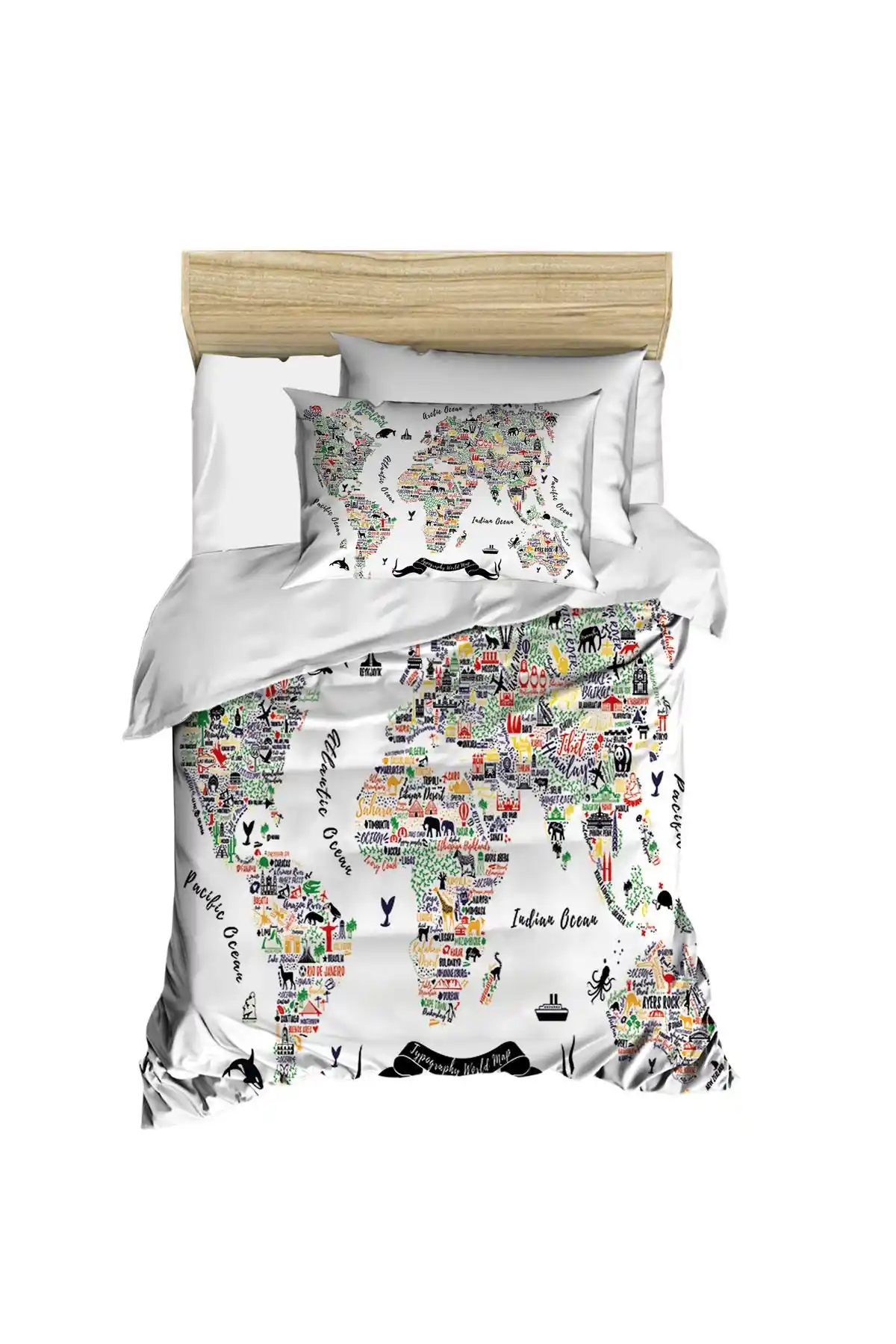 Dünya Haritalı Nevresim Takımlarıyla Evinize Macera ve Estetik Katın