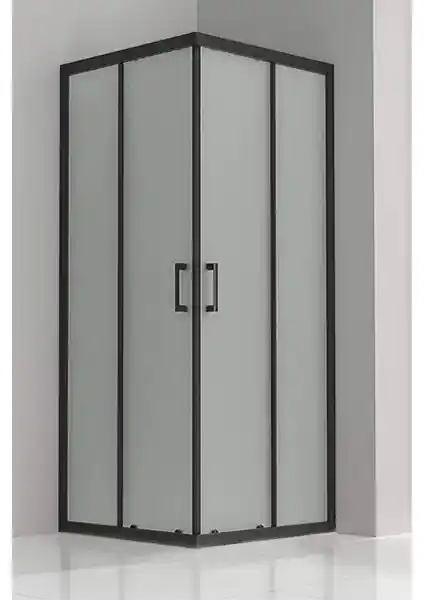 Durul Duşakabin Kare Siyah 5mm Buzlu Cam ile Modern ve Dayanıklı Banyo Çözümü