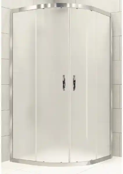 Durul Oval Parlak Buzlu Temper Cam Duşakabin 190 cm Yükseklikli Modern Tasarım