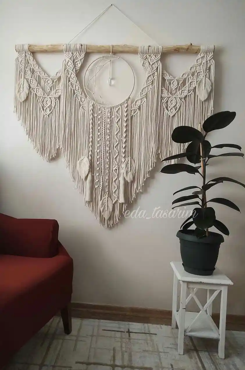 Duvar Makrome Dekorasyonu: Modern ve Bohem Tarzlarda Yaratıcı Süsleme Fikirleri