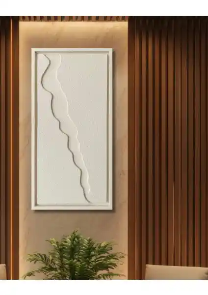 El Yapımı 3D Kum Dokulu Minimal Soyut Tablo ile Modern Dekorasyonun Şıklığını Yakalayın