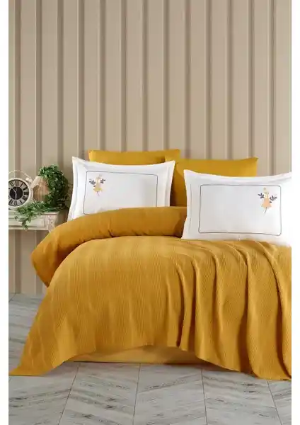 Elart Pamuk Pike Seti Çift Kişilik Modern ve Estetik Yatak Takımı