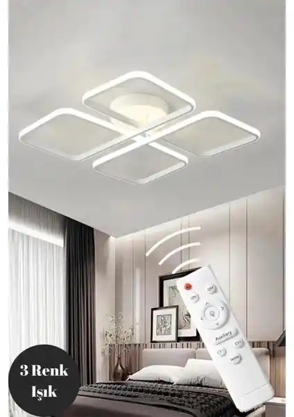 Elektroyou Novem Beyaz Plafonyer: Çok Fonksiyonlu Modern Aydınlatma Çözümü