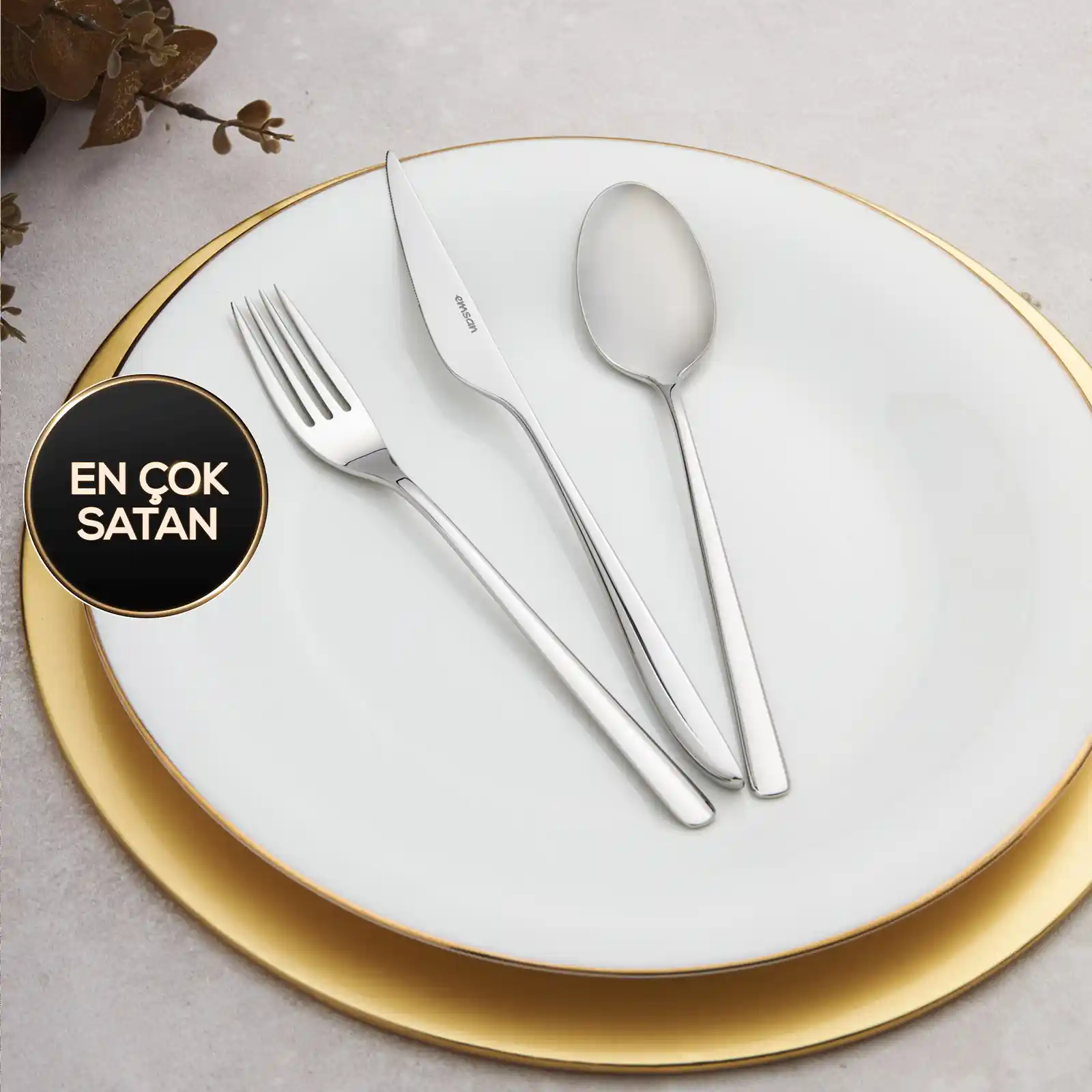 Emsan Bello 18 Parça 6 Kişilik Çatal Kaşık Bıçak Seti ile Şık ve Fonksiyonel Sofralar