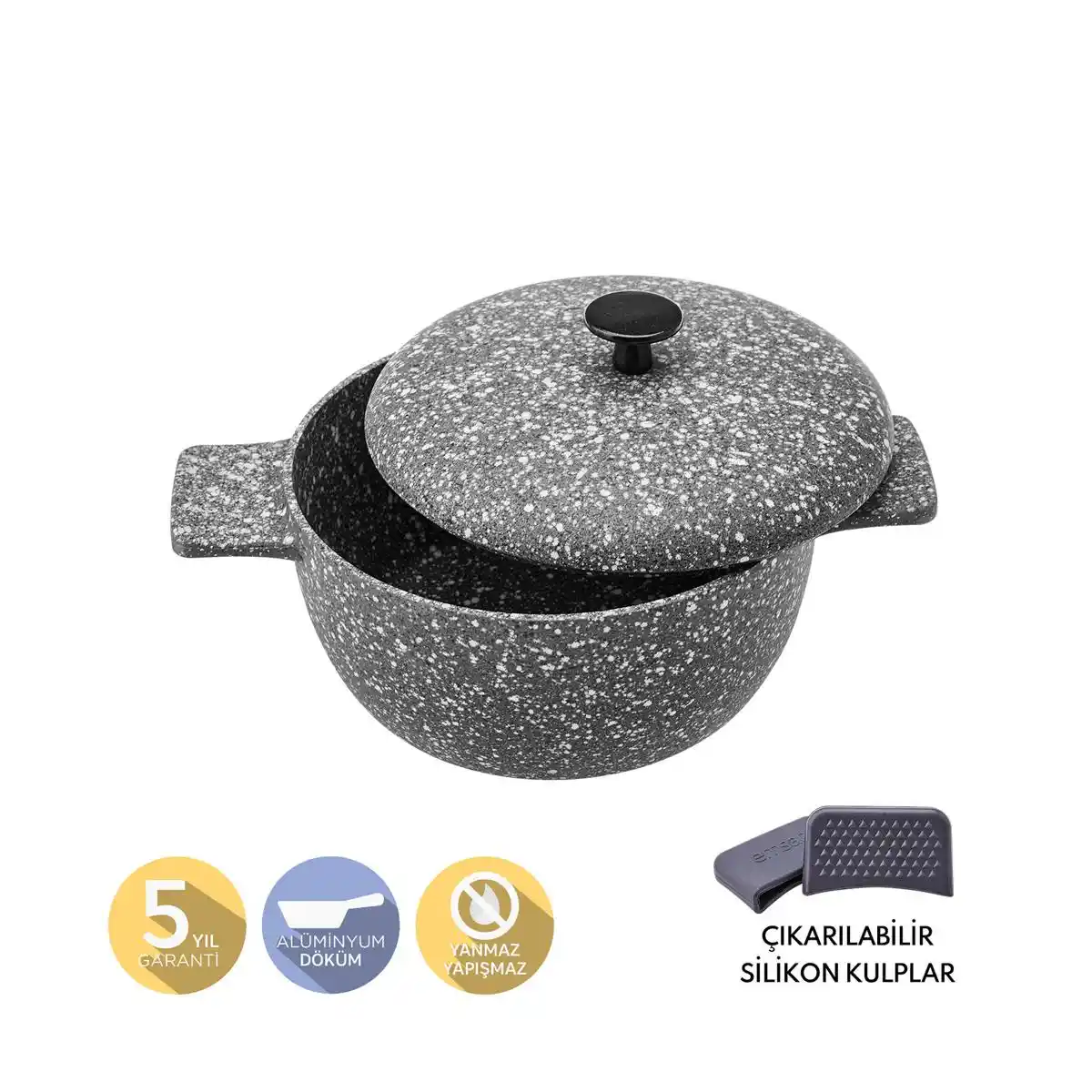 Emsan Perge 20 cm Derin Döküm Tencere ile Mutfakta Estetik ve İşlevsellik Bir Arada