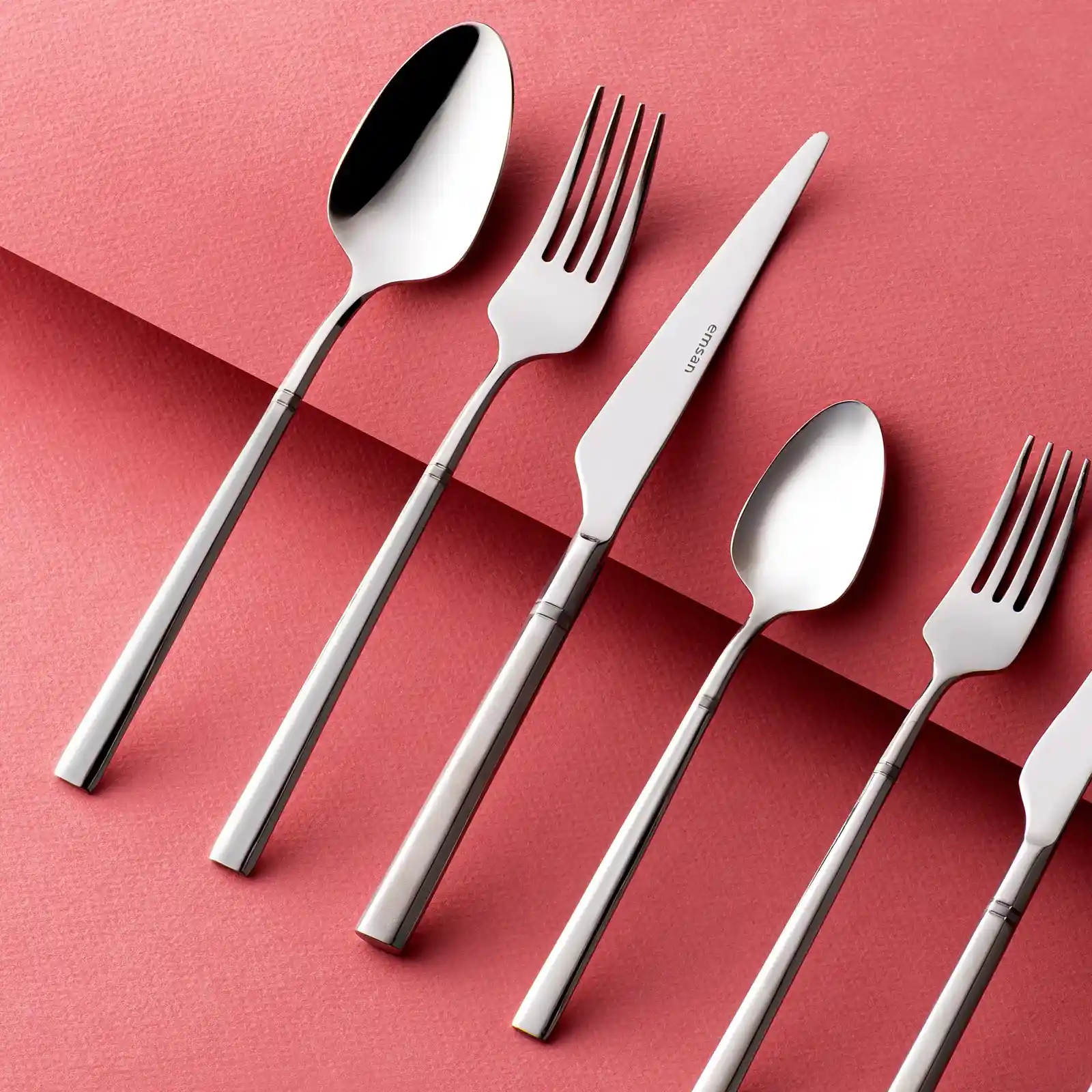 Emsan Premium Penta 84 Parça 12 Kişilik Çatal Kaşık Bıçak Seti ile Sofralarınıza Şıklık Katın