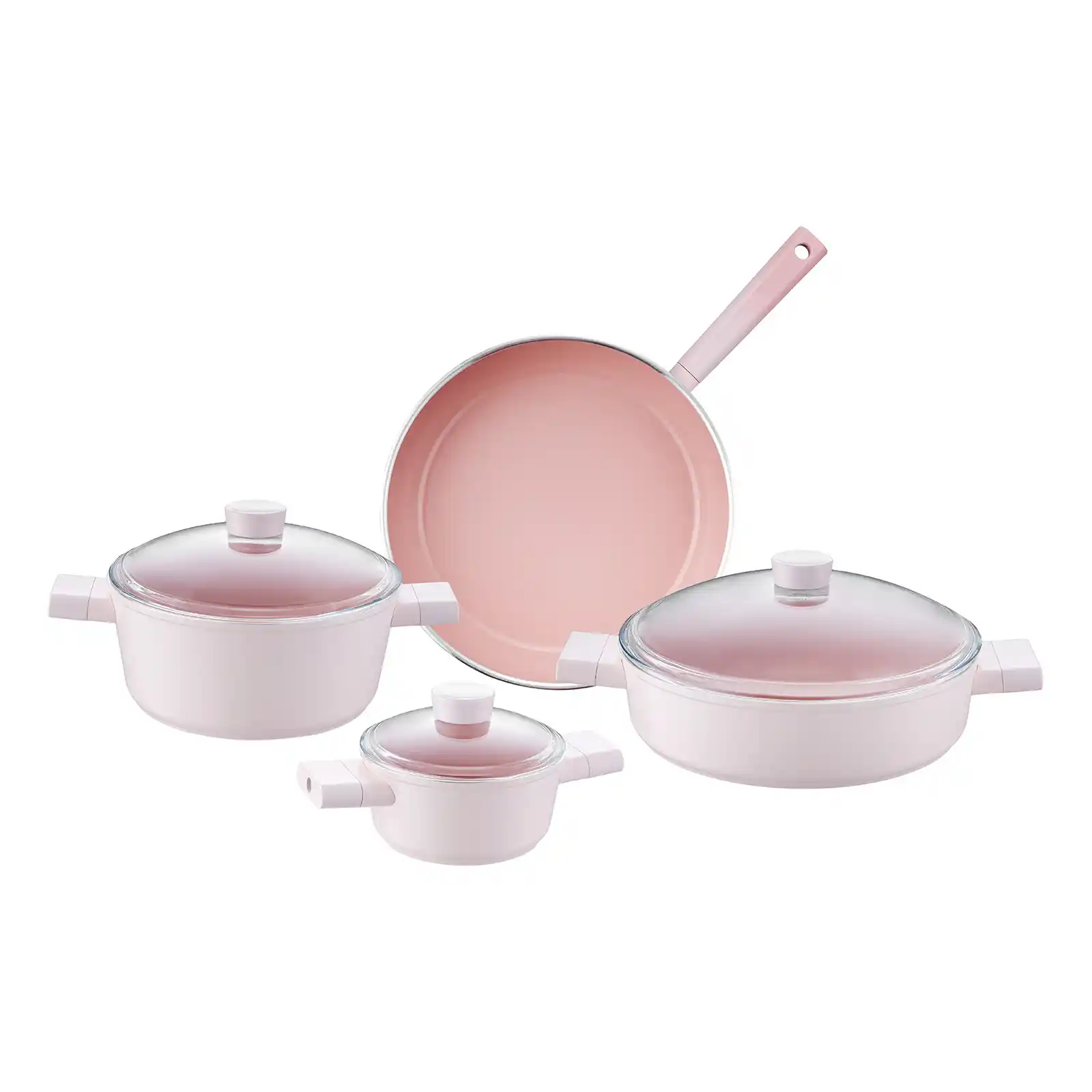 Emsan Swiss Crystal 7 Parça Tencere Seti ile Modern ve Şık Mutfak Dekorasyonu