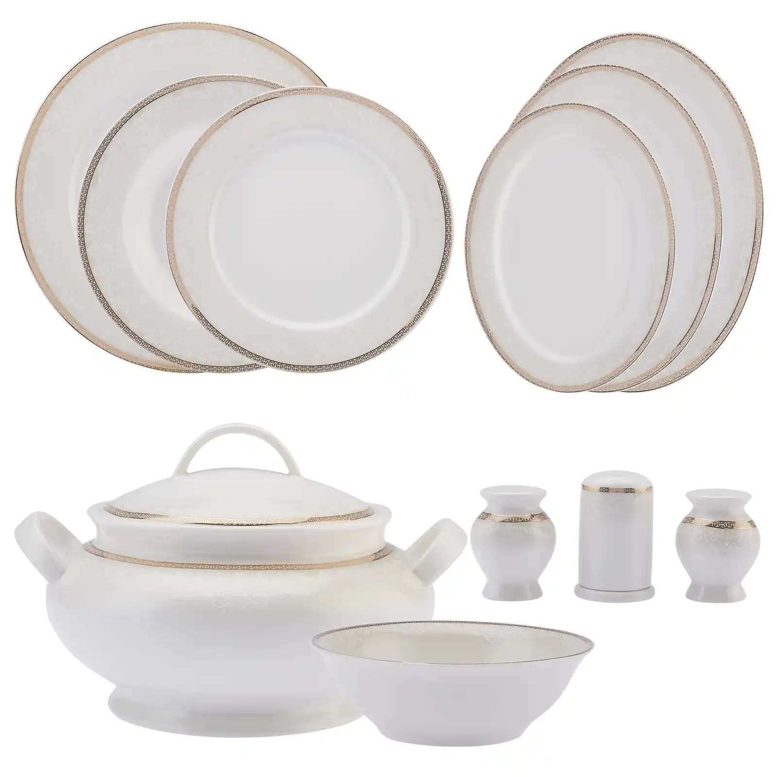 Emsan Yeni Riva 60 Parça 12 Kişilik Porselen Yemek Takımı Modern ve Dayanıklı Tasarım