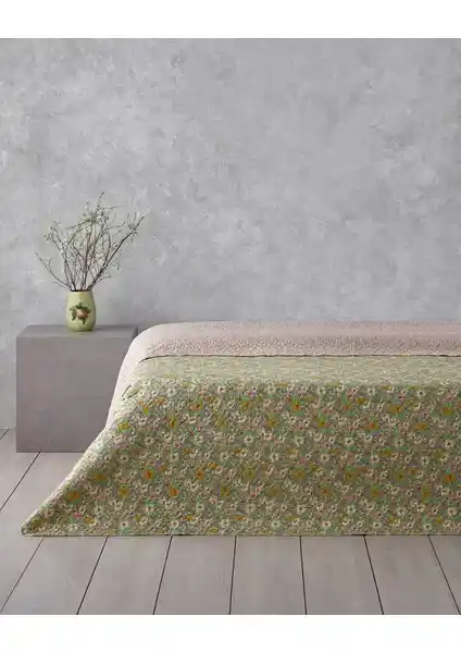 Enchanted Harmony Çift Kişilik Çok Amaçlı Örtü 200x220 cm Yeşil Çok Yönlü Kullanım