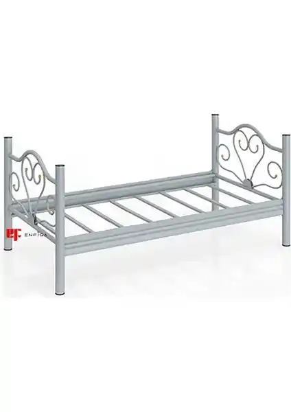 EnfigA Tek Kat Karyola Ranza Gri Renk: Dayanıklı ve Modern Yatak Çözümü