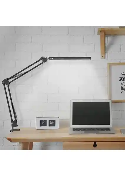 Enshall Metal 3 Renk Modlu Katlanabilir LED Masa Lambası Modern ve Çok Yönlü Çalışma Aksesuarı