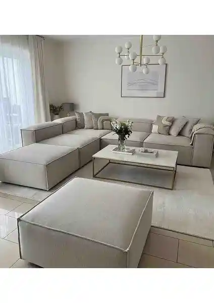 Erduran Mobilya Angelo 6 Modül Köşe Koltuk Takımı Modern ve Dayanıklı Tasarım