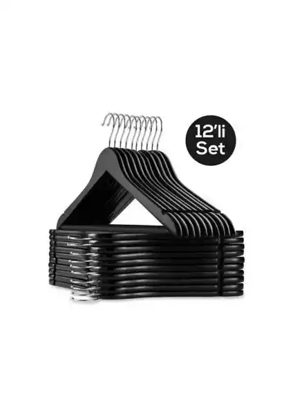 Esti Ahşap Görünümlü Plastik Askılar: Şık ve Dayanıklı Kıyafet Askı Seti