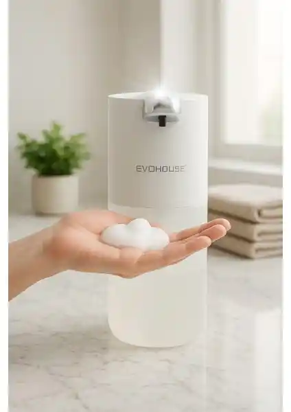 Evo House Otomatik Sensörlü Köpük Sıvı Sabunluk: Modern ve Pratik Hijyen Çözümü