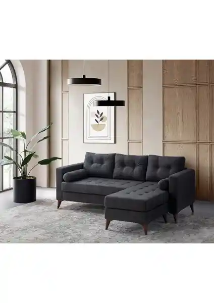 Eymense Kraft Minderli Keten Köşe Koltuk: Şıklık ve Konforun Modern Buluşması