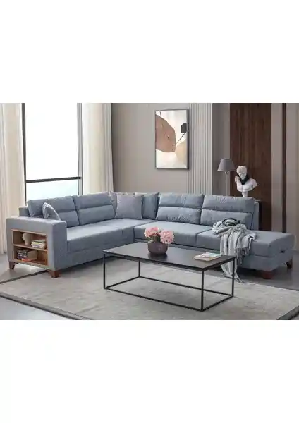 Eymense Tloft Köşe Koltuk Takımı Gri: Modern ve Dayanıklı Oturma Grubu Özellikleri