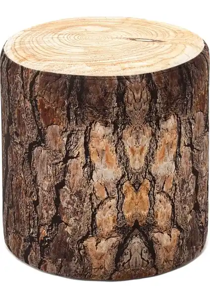 Favora Kütük Puf Silindir - Modern ve Doğal Dekorasyon İçin Çok Yönlü Oturma Ürünü