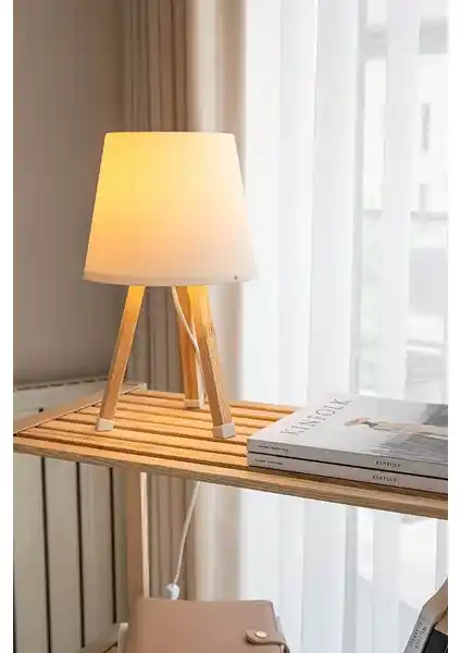 Fıxwood Fİx -2021-1 Ahşap Abajur: Modern ve Doğal Malzemeyle Şık Dekoratif Aydınlatma