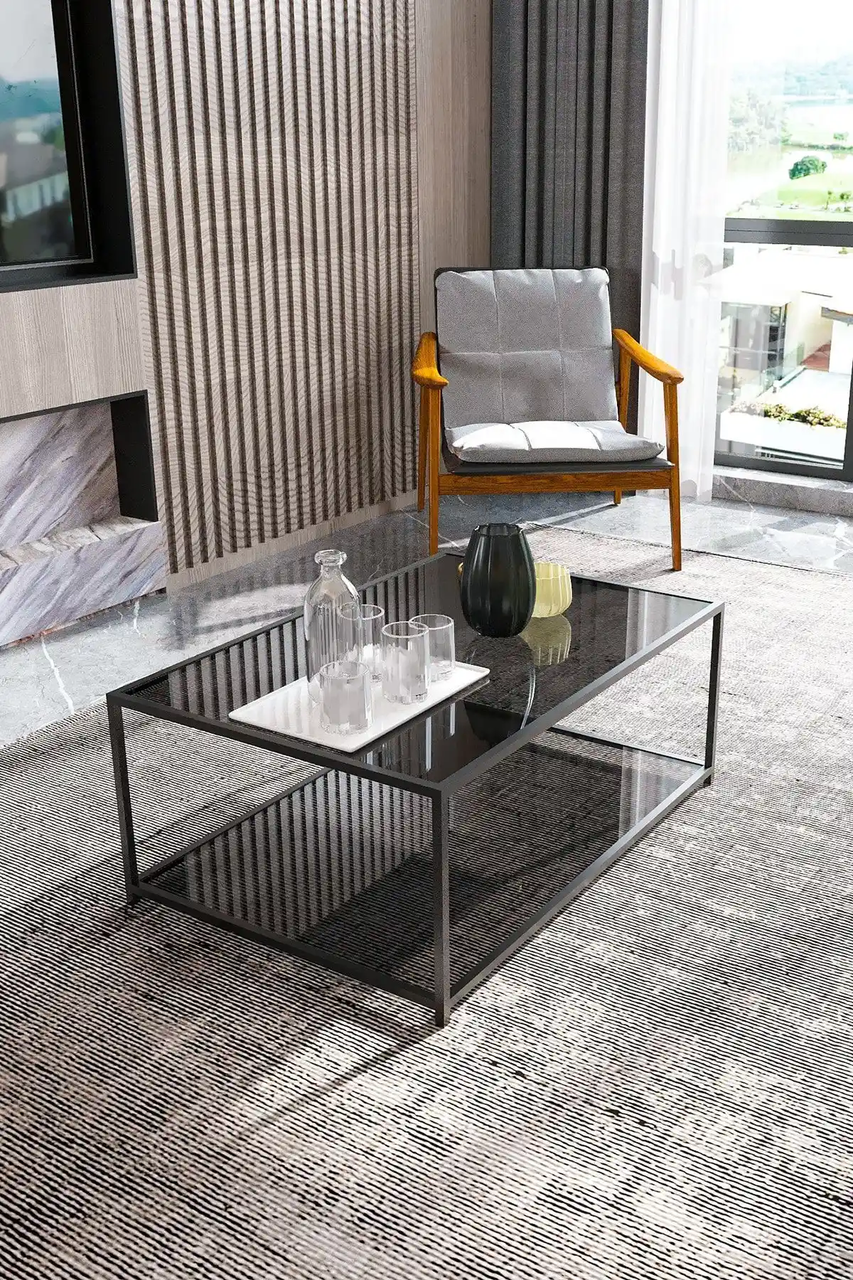 Füme Orta Sehpa: Modern Dekorasyonda Şıklık ve Fonksiyonelliğin Buluşması