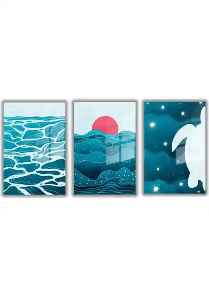 Gaagart Japon Kültüründen İlham Alan Cam Tablo Seti Estetik ve Dayanıklılık Bir Arada