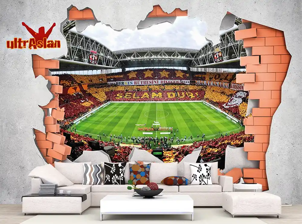 Galatasaray Temalı Duvar Dekorasyonu ile Evinize ve Ofisinize Tutku Katın