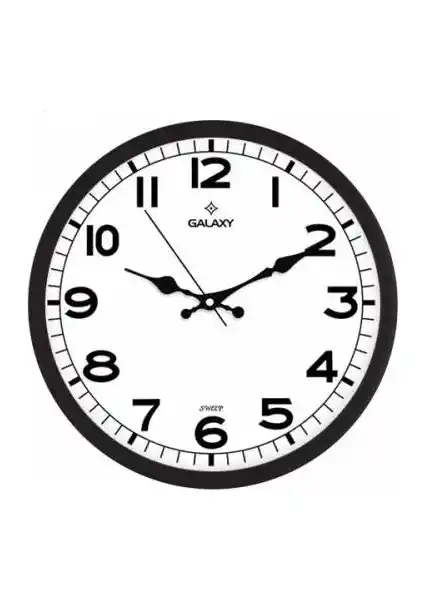 Galaxy 216-K Klasik Siyah Duvar Saati: Şık ve Sessiz Tasarım İçin Uygun Seçenek