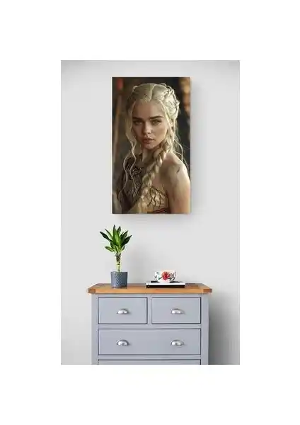 Game Of Thrones Daenerys Targaryen Cam Tablo Dekorasyon İçin Yüksek Kalite ve Şık Tasarım