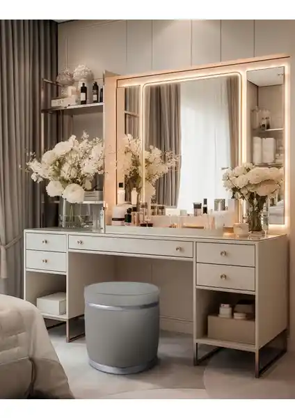 Gazzini Furniture Zerafet Silver Kaplama Lüks Puf ile Modern ve Çok Yönlü Dekorasyon Çözümü