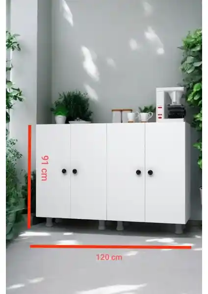 Geniş ve Modern Çok Amaçlı Vitrin Dolap ile Mutfak ve Kilerde Düzen Sağlayın