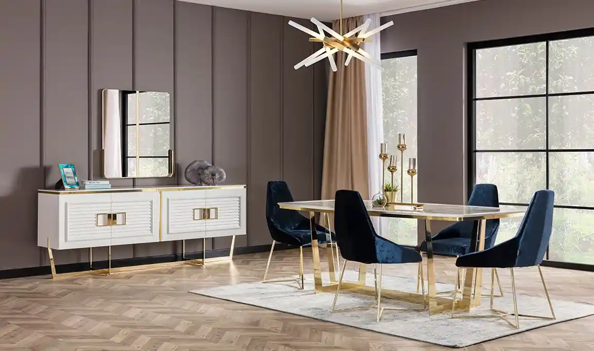 Gloria Yemek Odası Koleksiyonu Modern Tasarım ve Uygun Fiyatlarla Dekorasyonunuza Şıklık Katıyor