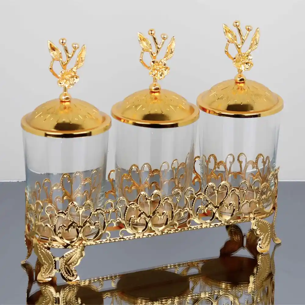 Gold Kavanoz Setleri ile Dekorasyonunuza Zarif ve Modern Bir Dokunuş Katın