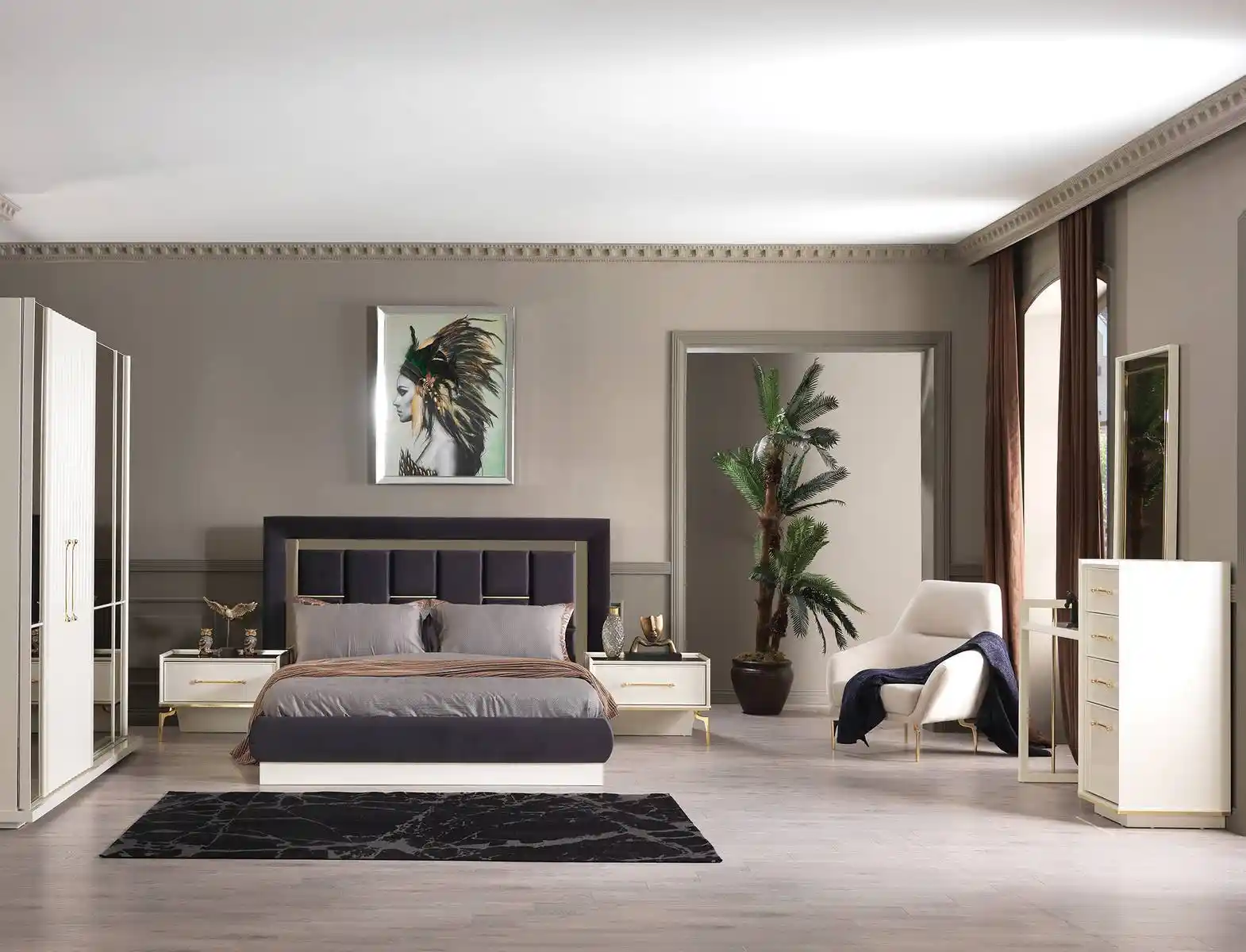 Gold Rengi Yatak Odası Dekorasyonu: Lüks ve Zarafetin Modern Yansıması