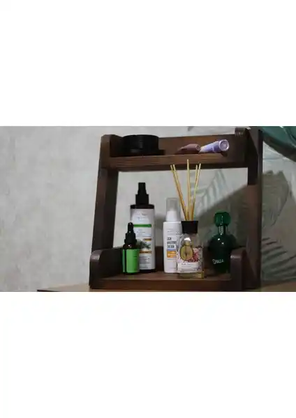 Greenish Home Creol Ahşap Banyo Rafı Doğal ve Dayanıklı Tasarım