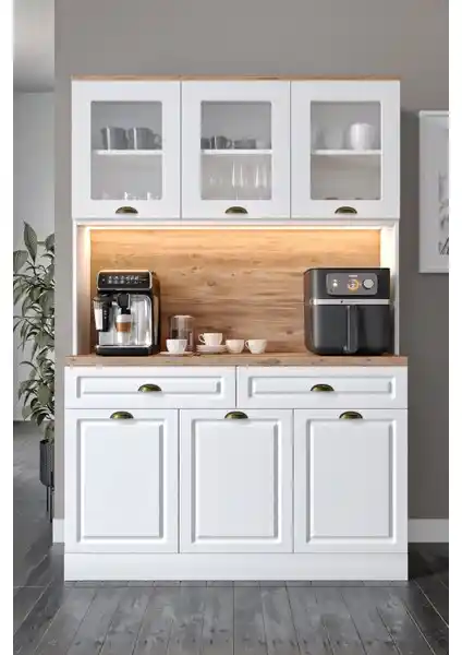 Güneystore Gözde Kahve Köşesi: Modern ve Şık Mutfak Çözümü 140 cm genişlikte dayanıklı tasarım