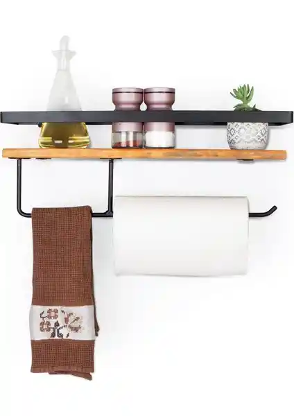Güven Dekoratif Ahşap ve Metal Çok Amaçlı Baharatlık ve Mutfak Rafı Özellikleri