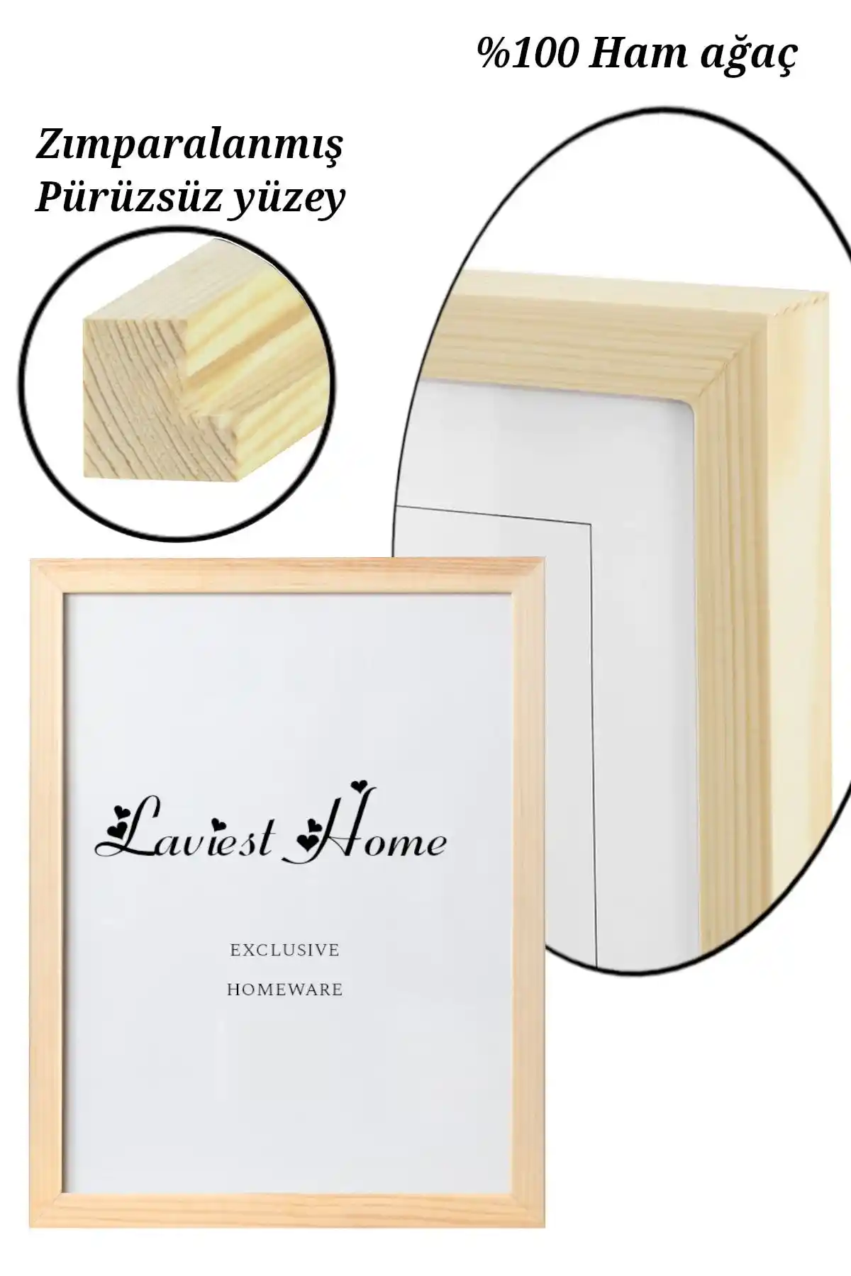 Ham Ahşap Çerçeve Dekorasyonda Doğallık ve Şıklık Sunan Zarif Seçenekler