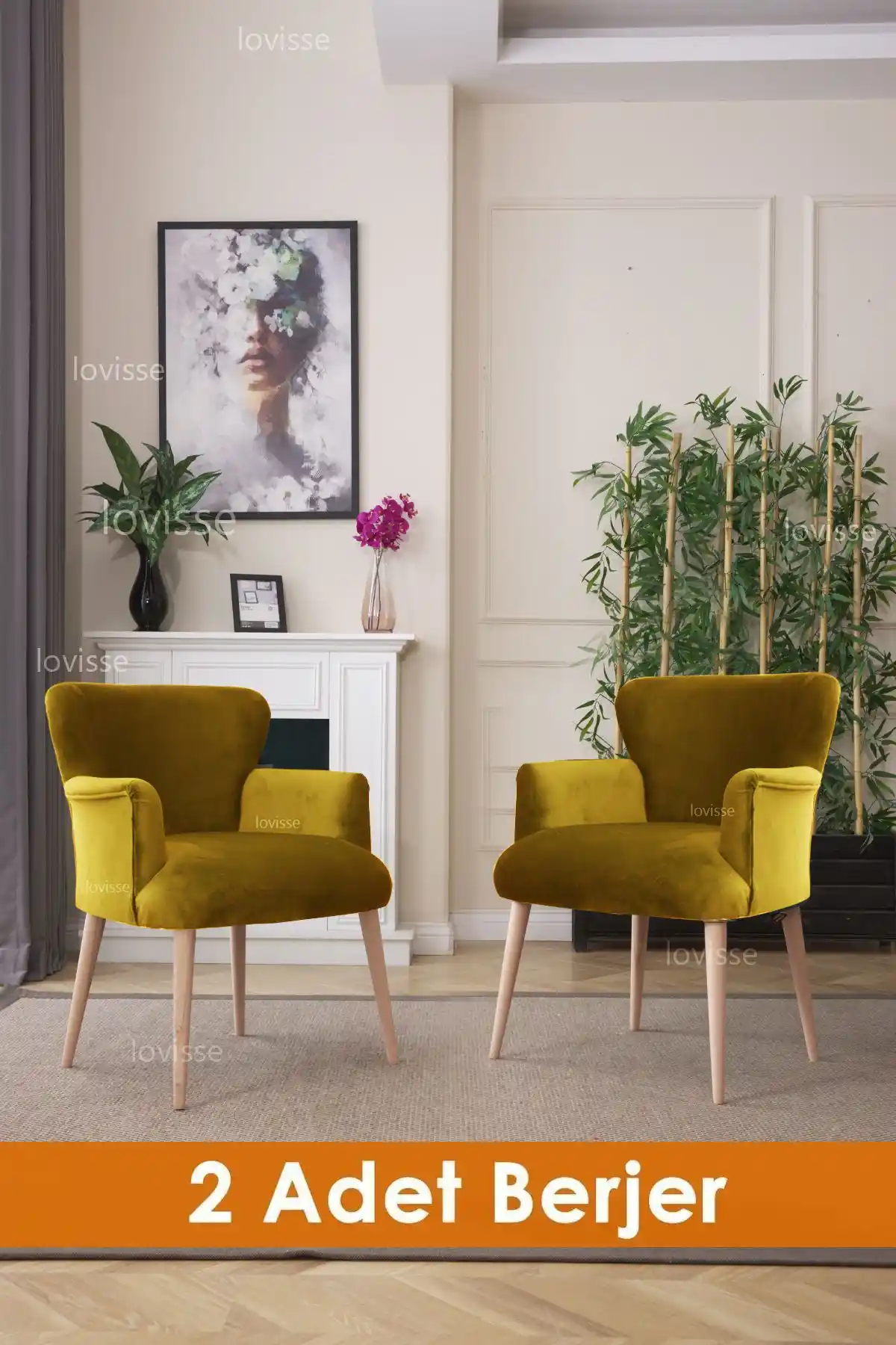 Hardal Sarısı Berjerlerle Modern ve Sıcak Dekorasyon Fikirleri