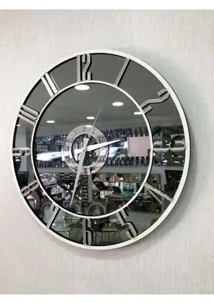 Harika Crown Özel Seri Aynalı Duvar Saati: Şık ve Dayanıklı Modern Dekorasyon Parçası