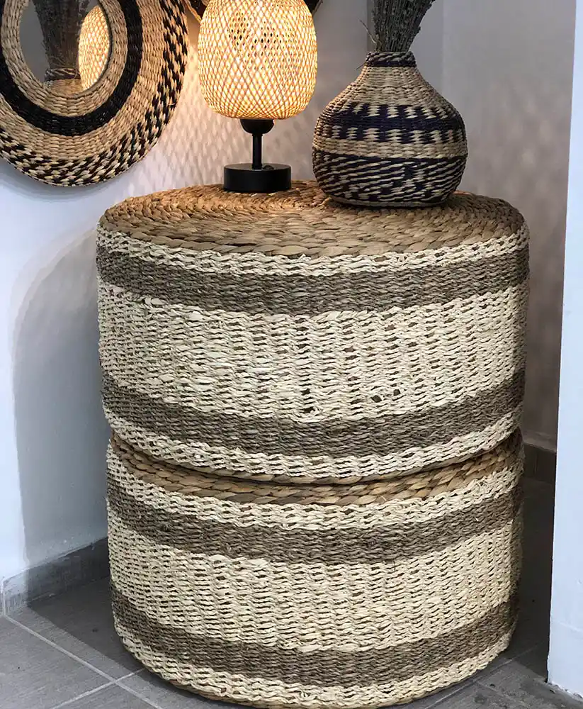 Hasır Puf Dekorasyonda Doğal ve Şık Bir Alternatif Olarak Popülerlik Kazanıyor