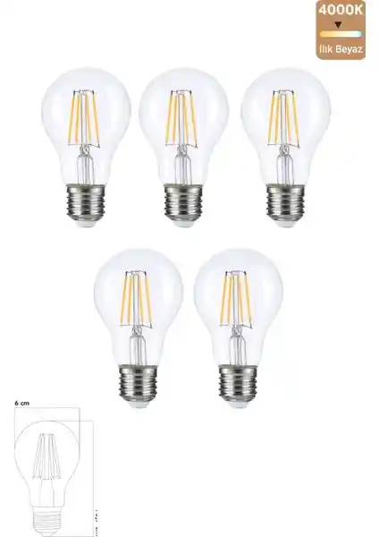 Heka E27 220V 6W 4000K Filament LED Ampul ERD-283 ile Modern ve Estetik Aydınlatma Çözümü