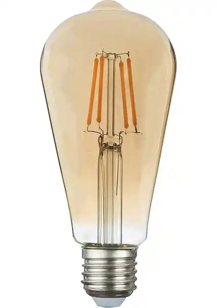Heka Rustik Flamanlı Armut LED Ampul 8W E27 Gün Işığı Renkli Vintage Dekorasyon