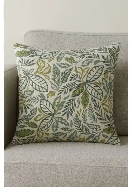 Heraland Botanik Desenli Kırlent Kılıfı Ev ve Ofis Dekorasyonunda Şıklık ve Doğal Dokunuş