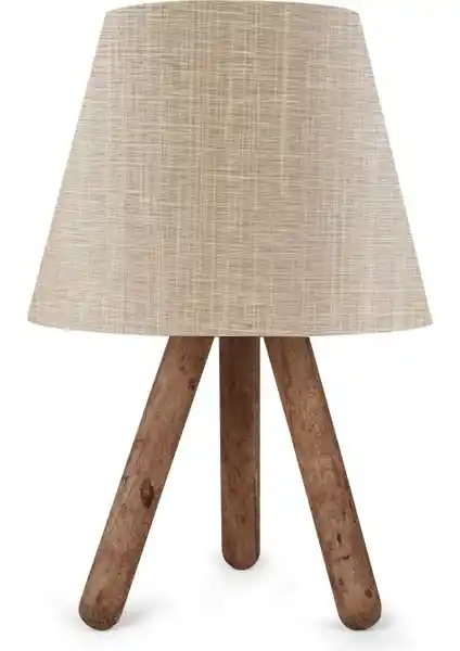 Homing Luce Ahşap Üç Ayaklı Abajur: Estetik ve Fonksiyonellik Bir Arada