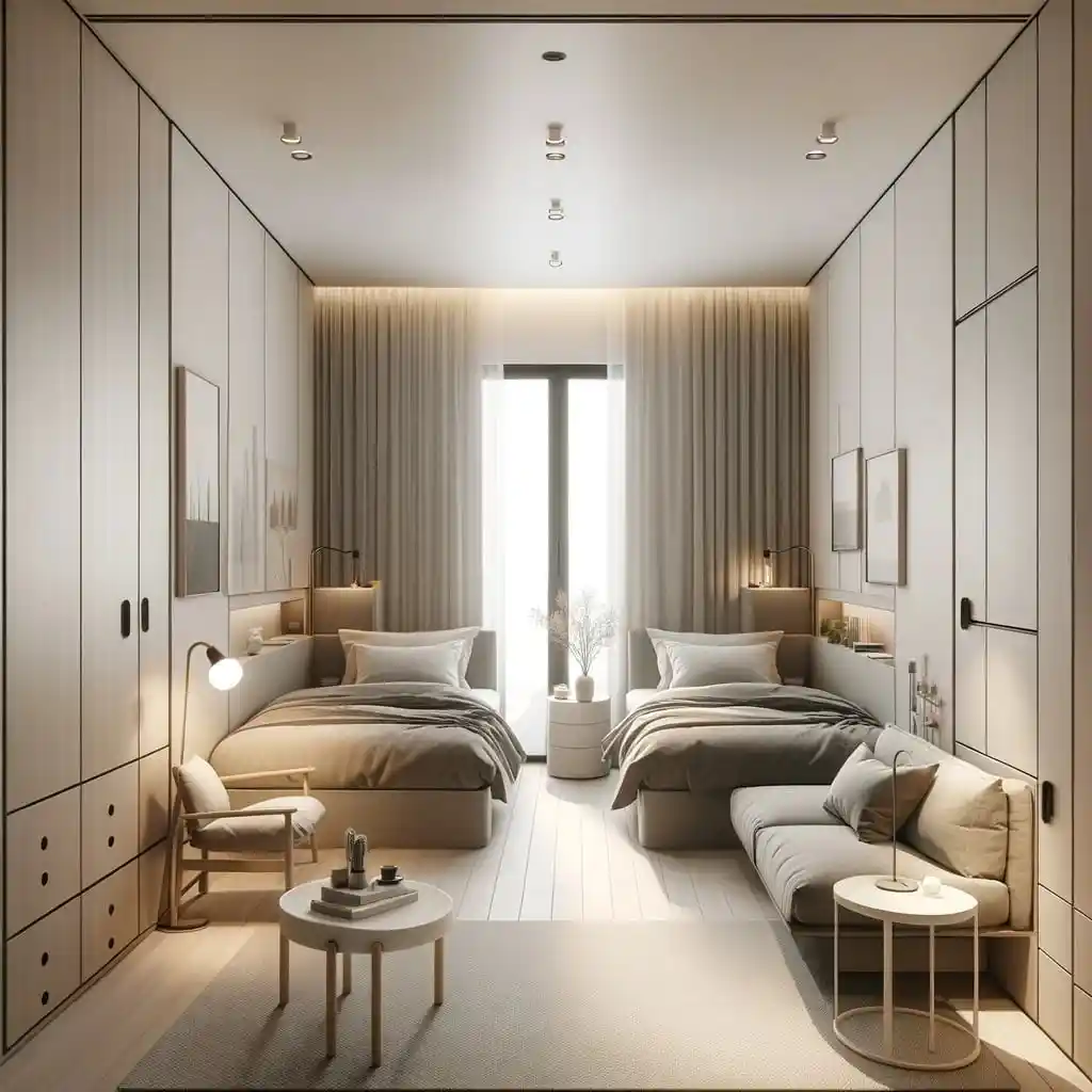 İki Kişilik Küçük Oda Dekorasyonu İçin İşlevsel ve Şık Tasarım Yaklaşımları