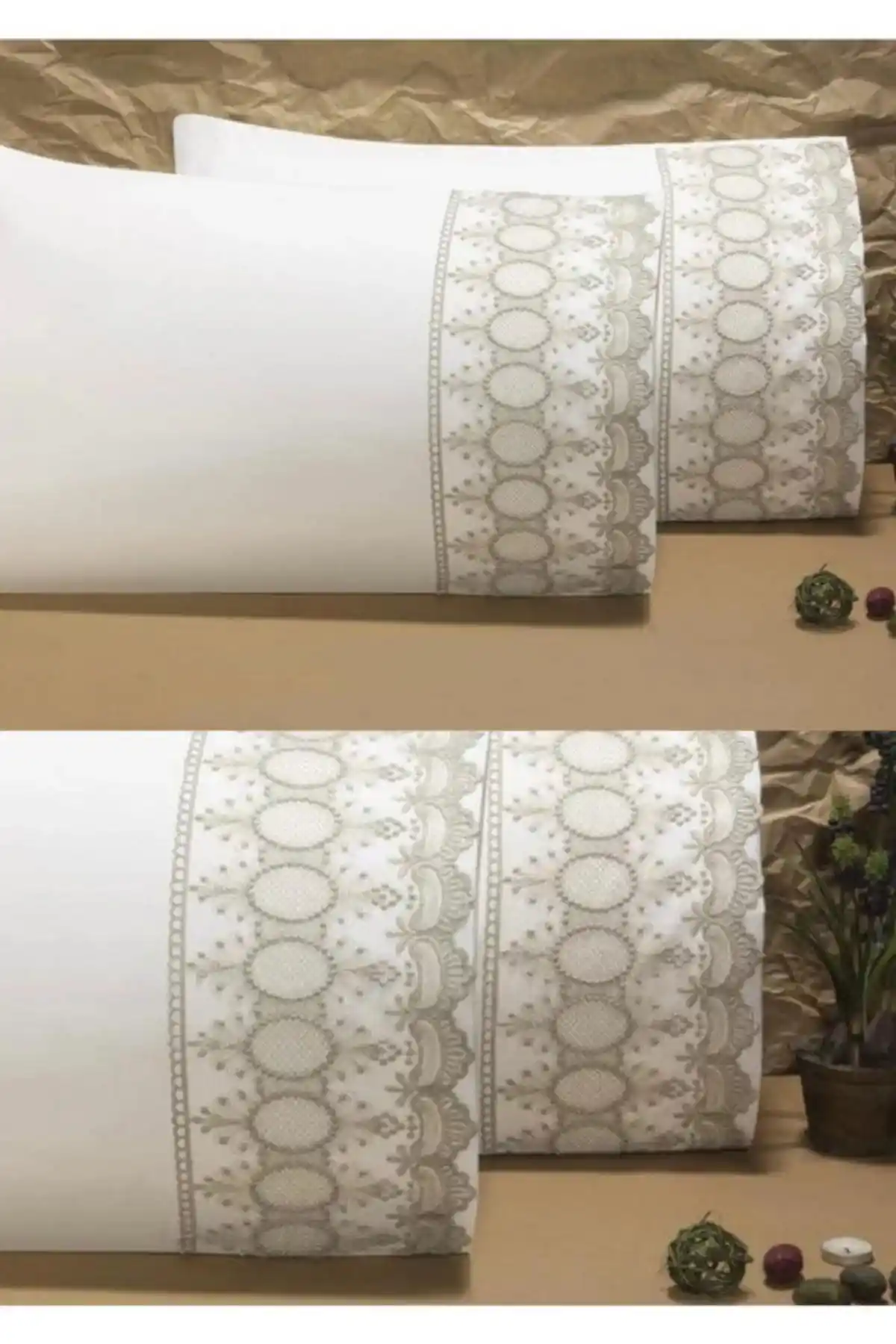 İkili Yastık Kılıfı Dekorasyonunda Zarafet ve Konforun Uyumuyla Şık Bir Yatak Odası Yaratın