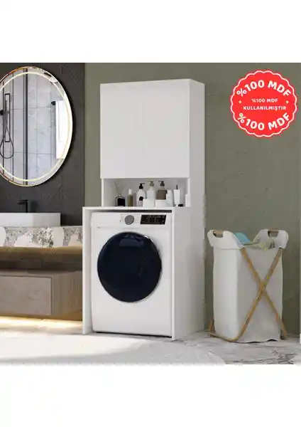 İmbas Mobilya Çamaşır Makinesi Dolabı: Modern ve Fonksiyonel Banyo Depolama Çözümü