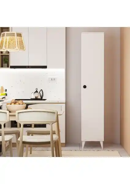 İmbaş Tek Kapaklı 5 Raflı Çok Amaçlı Dolap Modern Tasarım ve Kullanım Kolaylığı