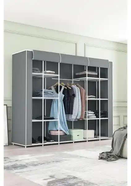 Imperial Star Bez Dolap 18 Raflı Hangar Boy Modern ve Fonksiyonel Depolama Çözümü