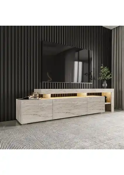 İnarch Dizayn Beliz LED Işıklı TV Ünitesi Modern ve Fonksiyonel Tasarımıyla Öne Çıkıyor